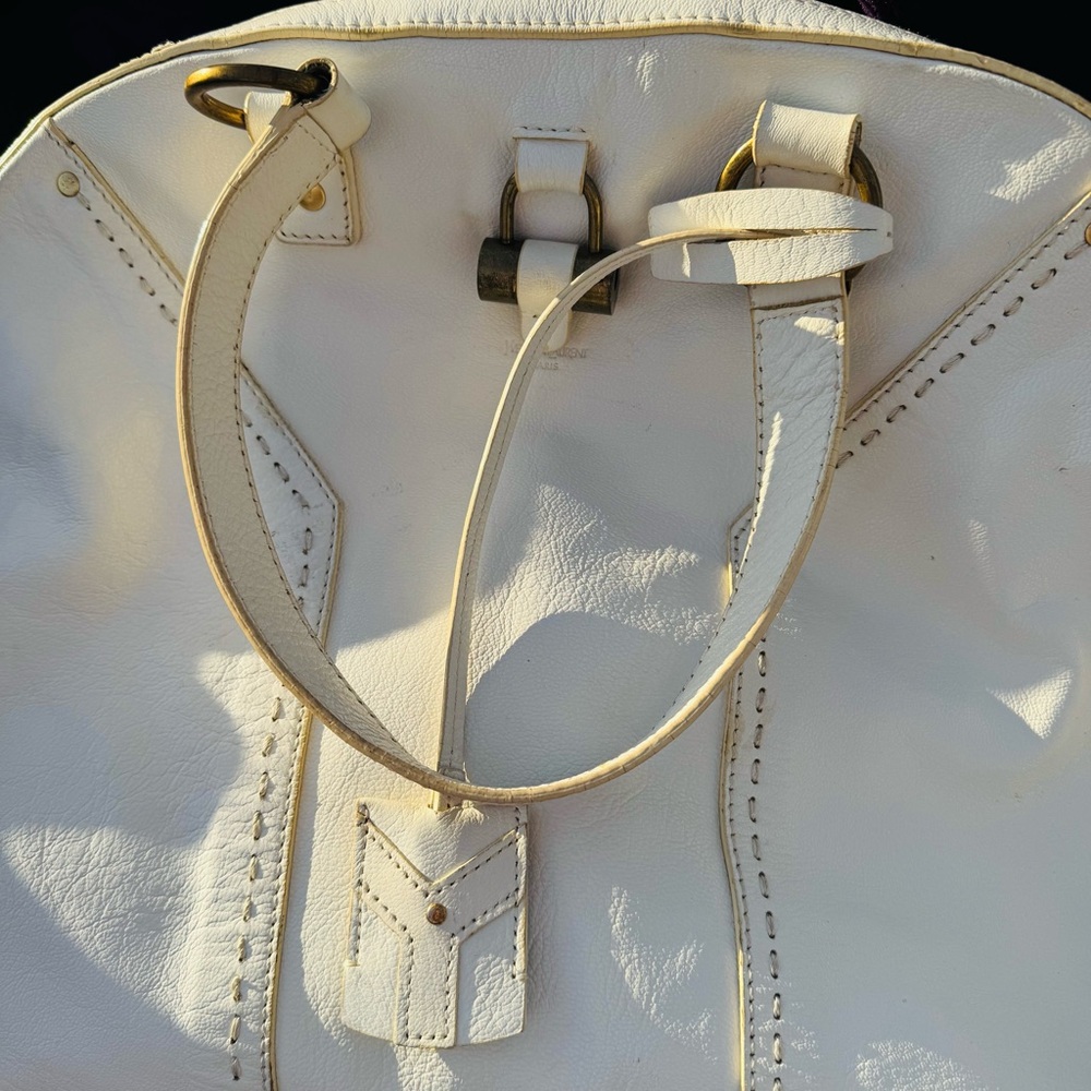 Vintage Yves Saint Laurent Leather Bag ✨ Rare | w/Lock & Keys | Paris Hilton Era - Picture 7 of 11
